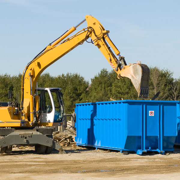 what size residential dumpster rentals are available in Mosheim Tennessee